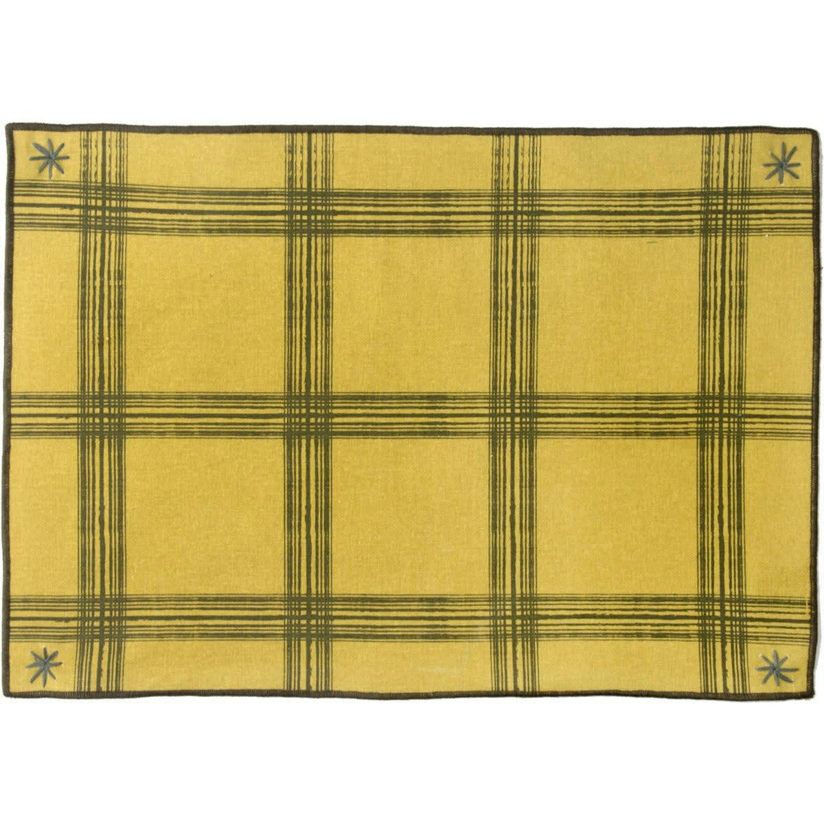 MADRAS - Sets de table (x4) coton  35x50 vert kaki