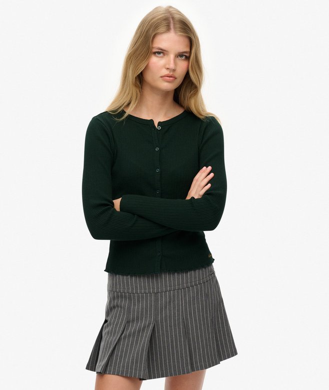 Athletic Essentials Ribbed Cardigan