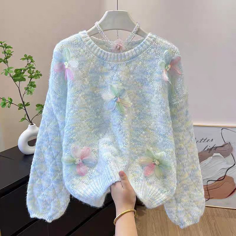 PEACH ACCESSORIES Pastel Dream 3D Floral Knit Jumper