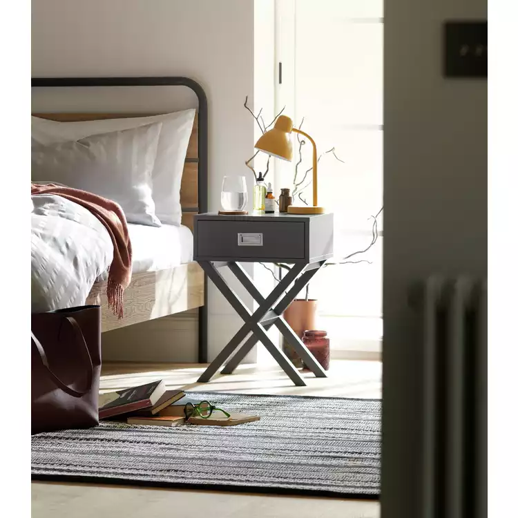 Habitat X Frame Bedside Table - Grey