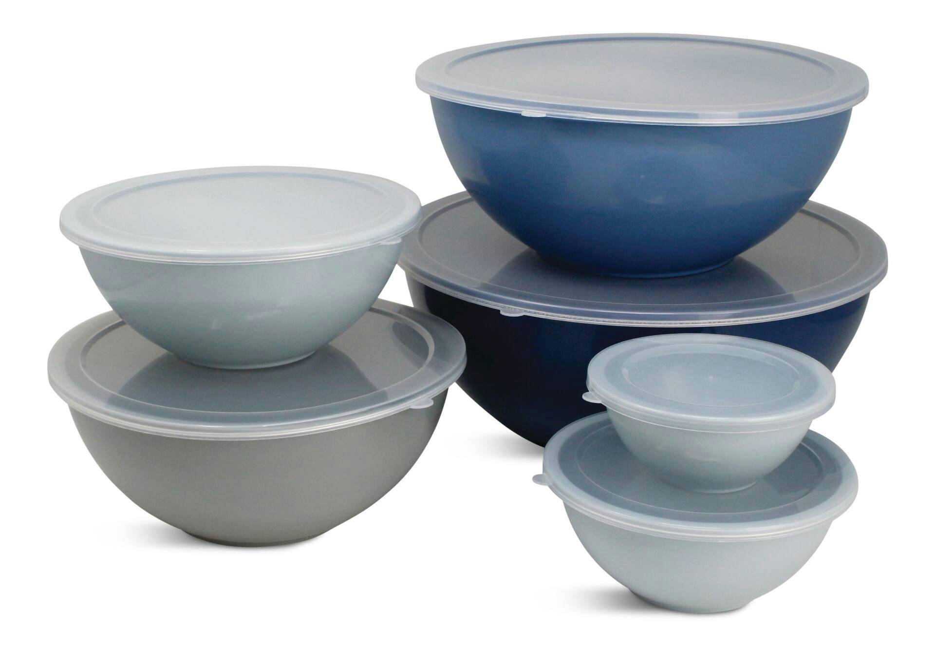 MASTER Chef Mixing Bowl Set with Lids, Blue, 12-pc