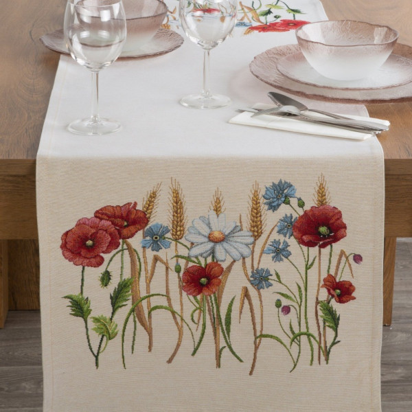 Obrus na stół Bieżnik gobelinowy 1306/NAT 40x100 cm