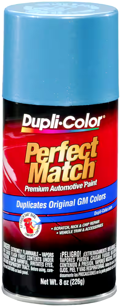 Dupli-Color Perfect Match Premium Acrylic Lacquer Automotive Aerosol Spray Paint, Light Blue Metallic (21, WA 7470), 227-g