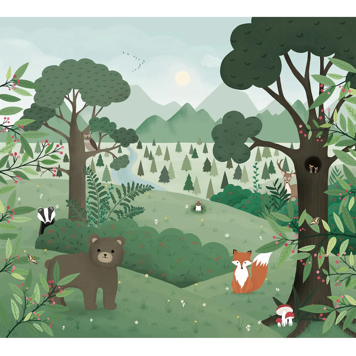 Papier peint panoramique XL FAR AWAY LAND XL 300 x 270 cm