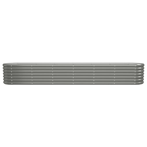 NNEVL Garden Planter Powder-coated Steel 260x40x36 cm Grey