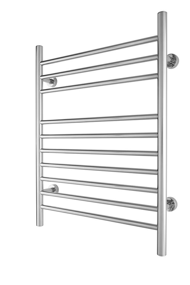 WarmlyYours Infinity Electric Towel Warmer, Polished Stainless Steel, 10-Bars