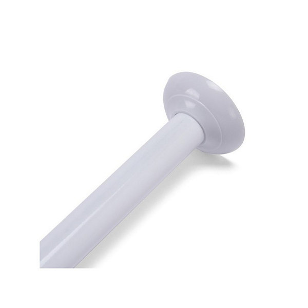Barre tringle pour rideau de douche Incurvée àfixer en Alu 80x80cm Blanc MSV