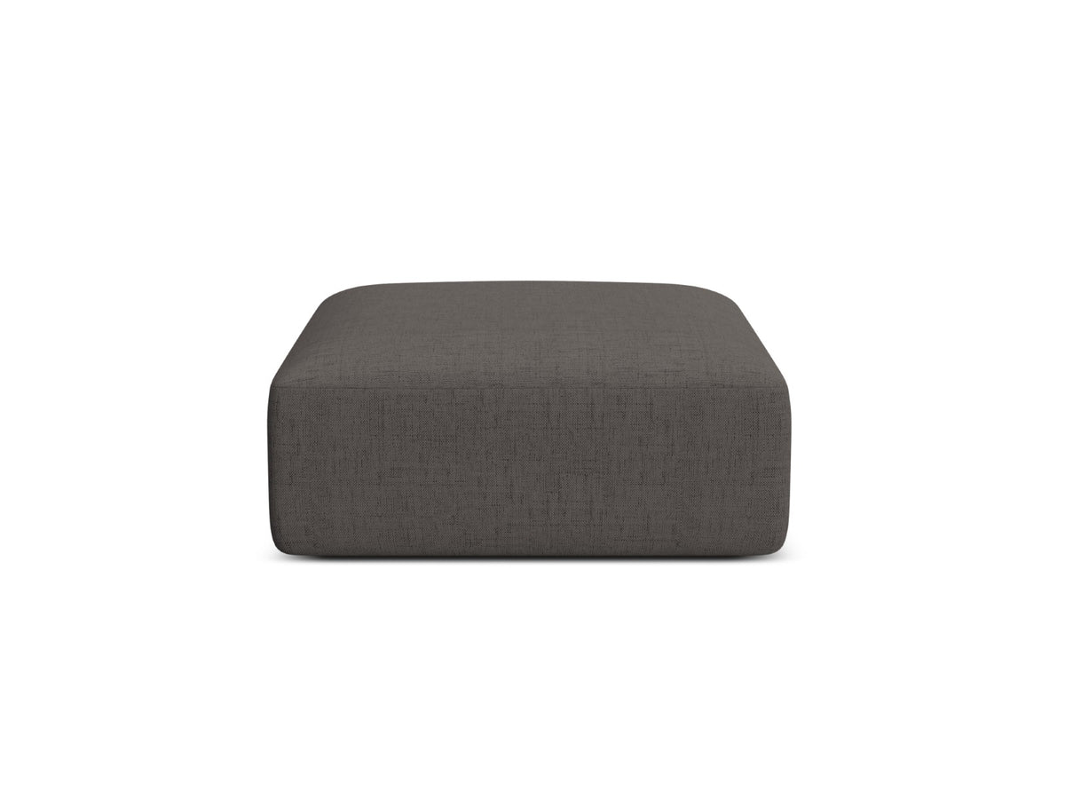 Cosmopolitan Design Poef Campi structurele stof grijs - 90x90x40cm