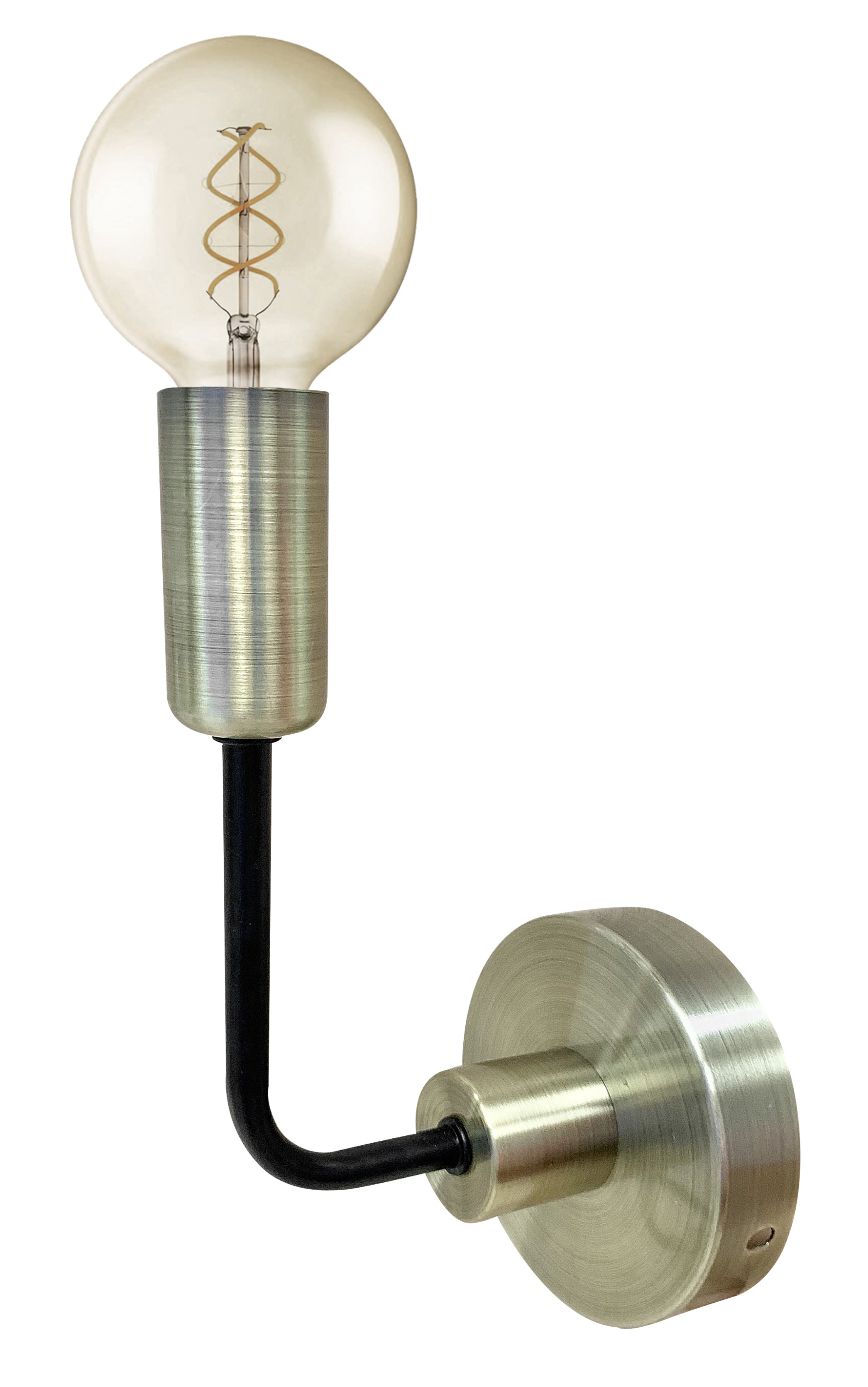 Lampa kinkiet SAGA patyna matowy czarny 1x40w e14