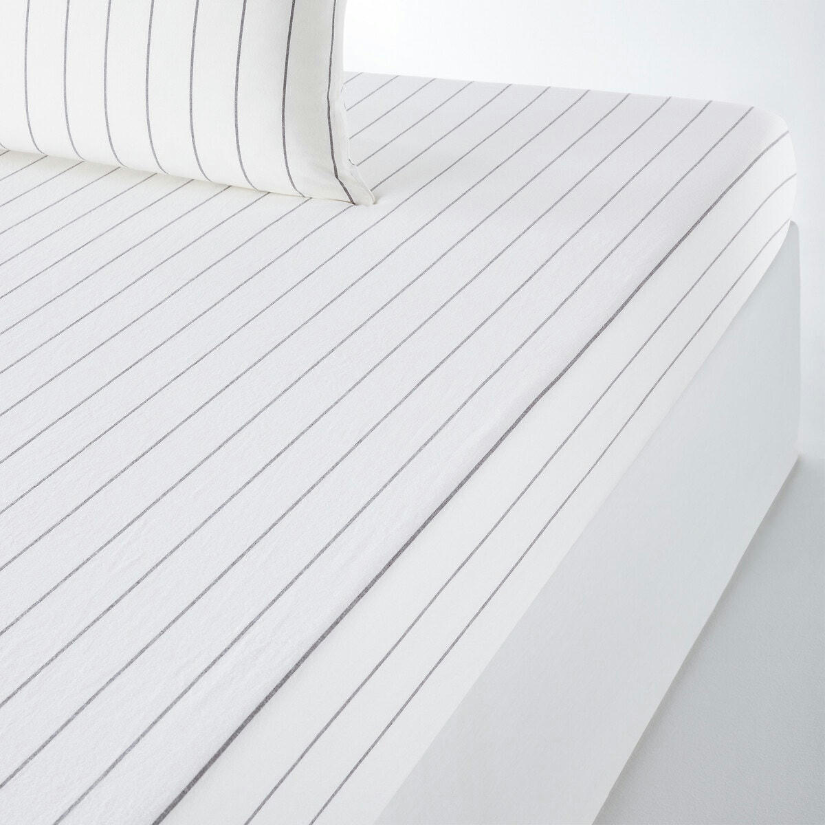 Drap-housse coton pour matelas épais, Pia stripes