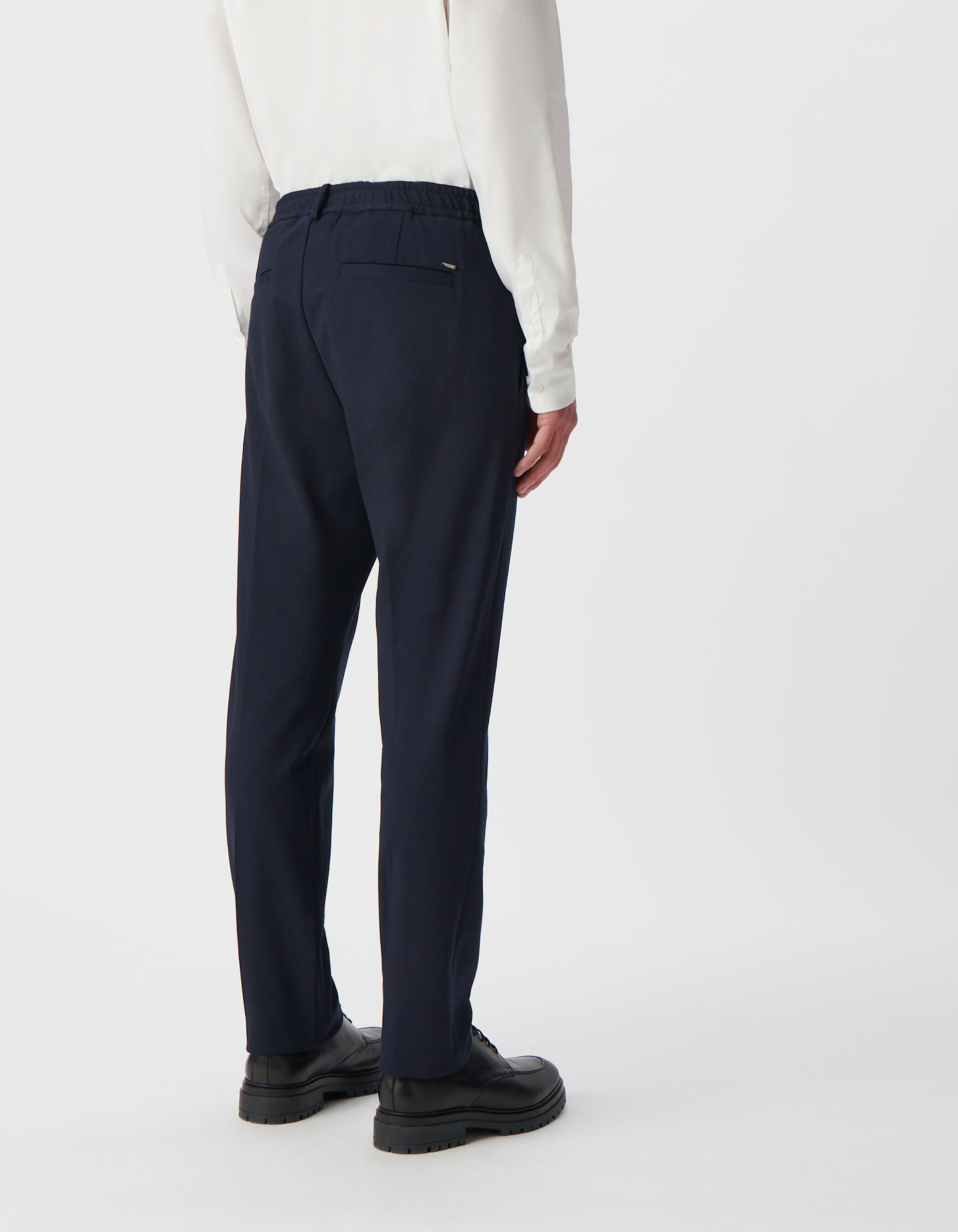 Pantalon de costume SLIM marine maille Milano Homme