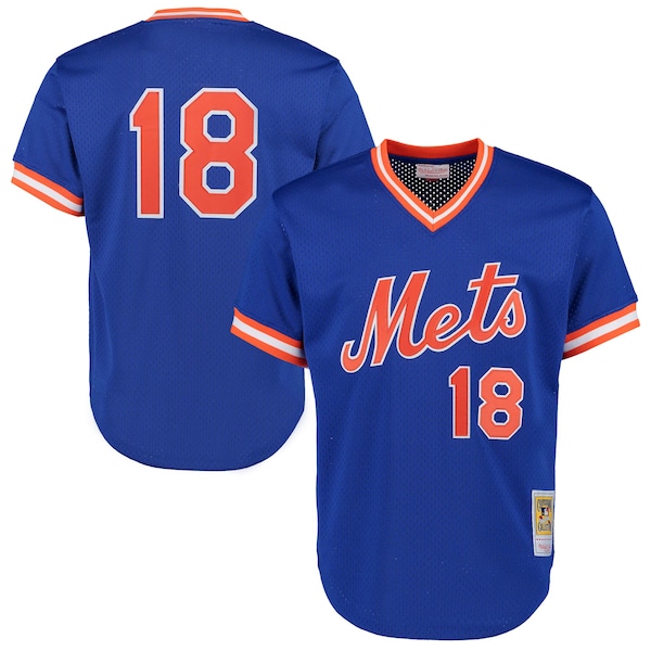 Darryl Strawberry New York Mets Cooperstown Mesh Batting Practice Jersey - Royal/Green