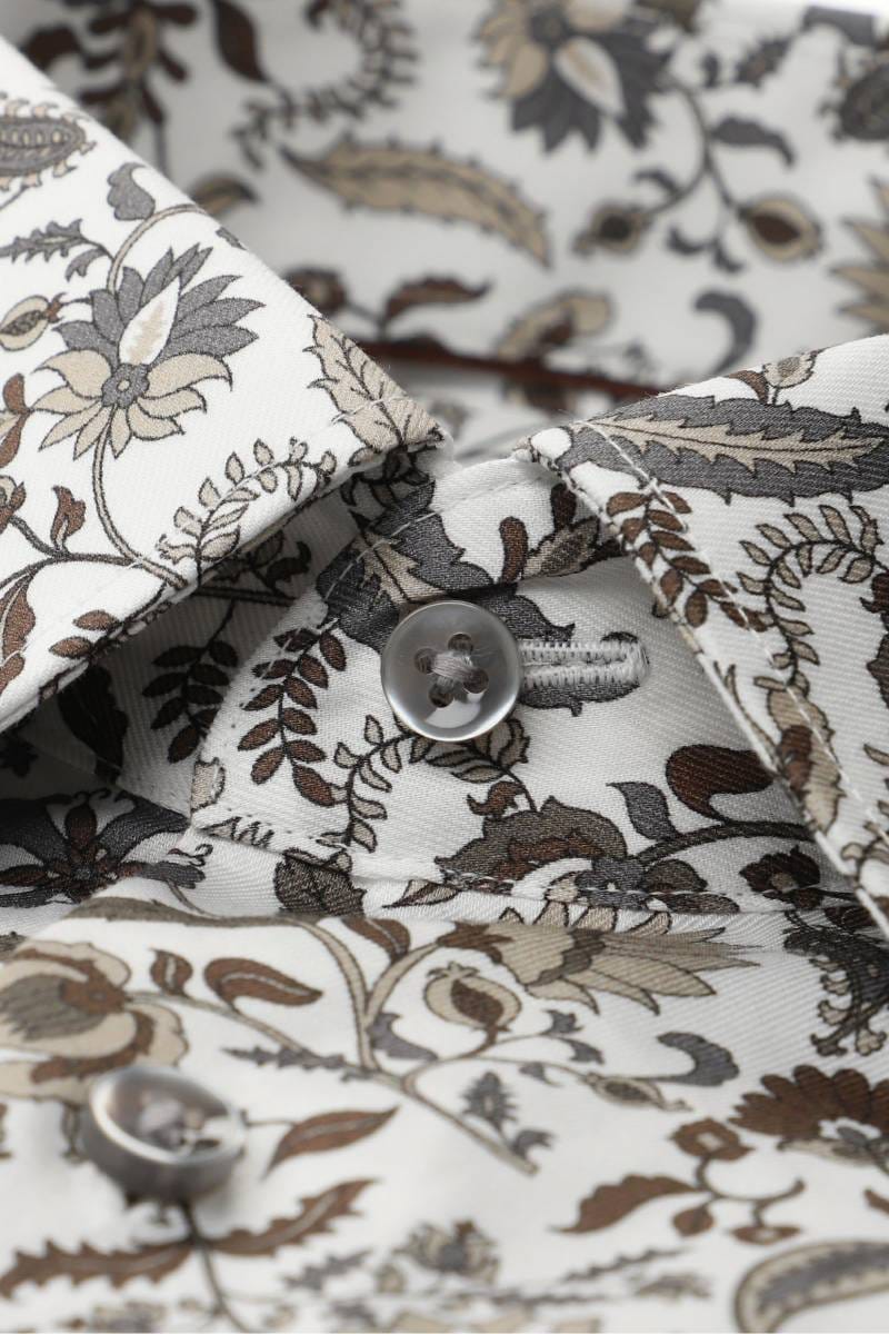 ETERNA Comfort Fit Hemd beige, Bedruckt
