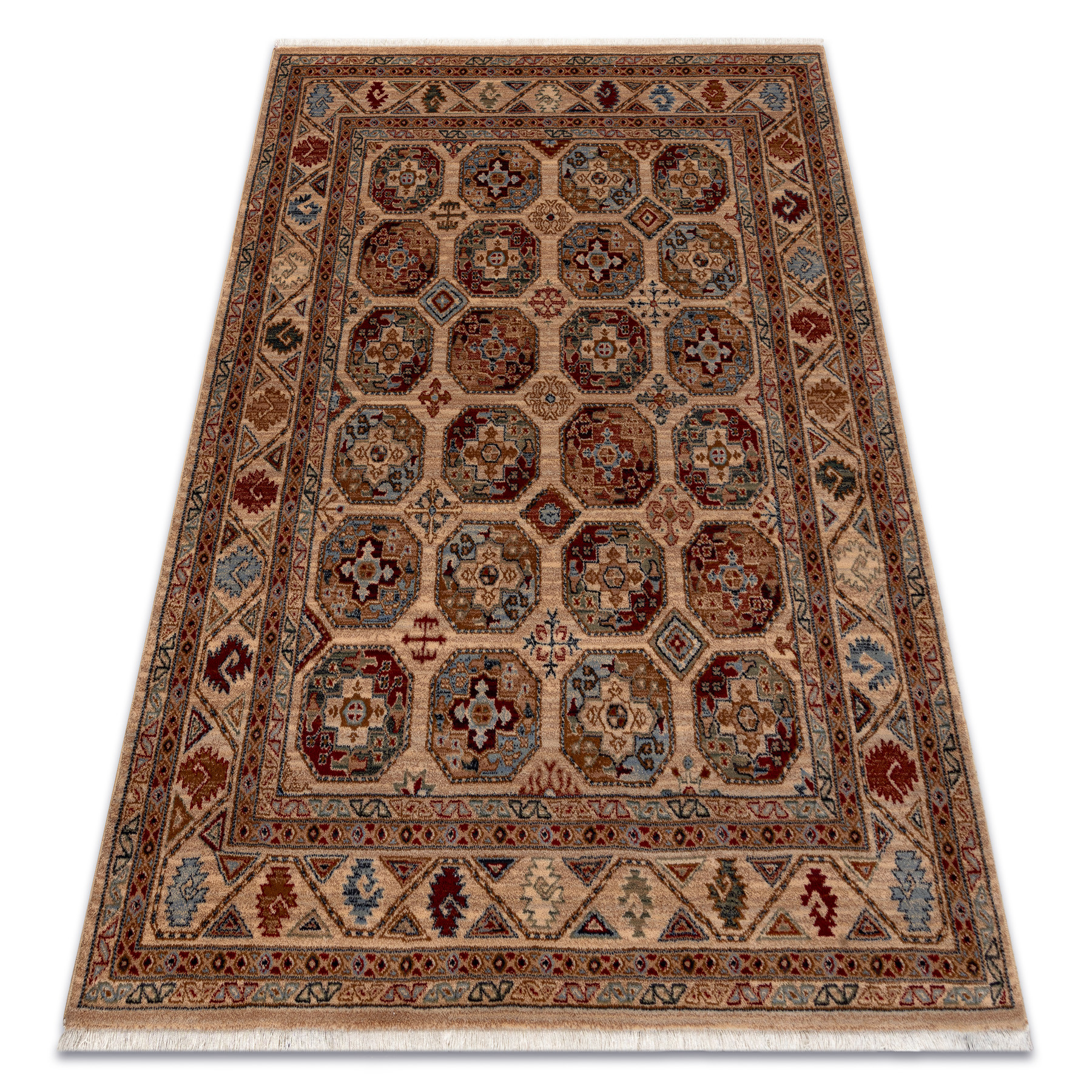 Dywan wełniany KESHAN Frędzle, Ramka orientalny 7874/53555 80x145 cm