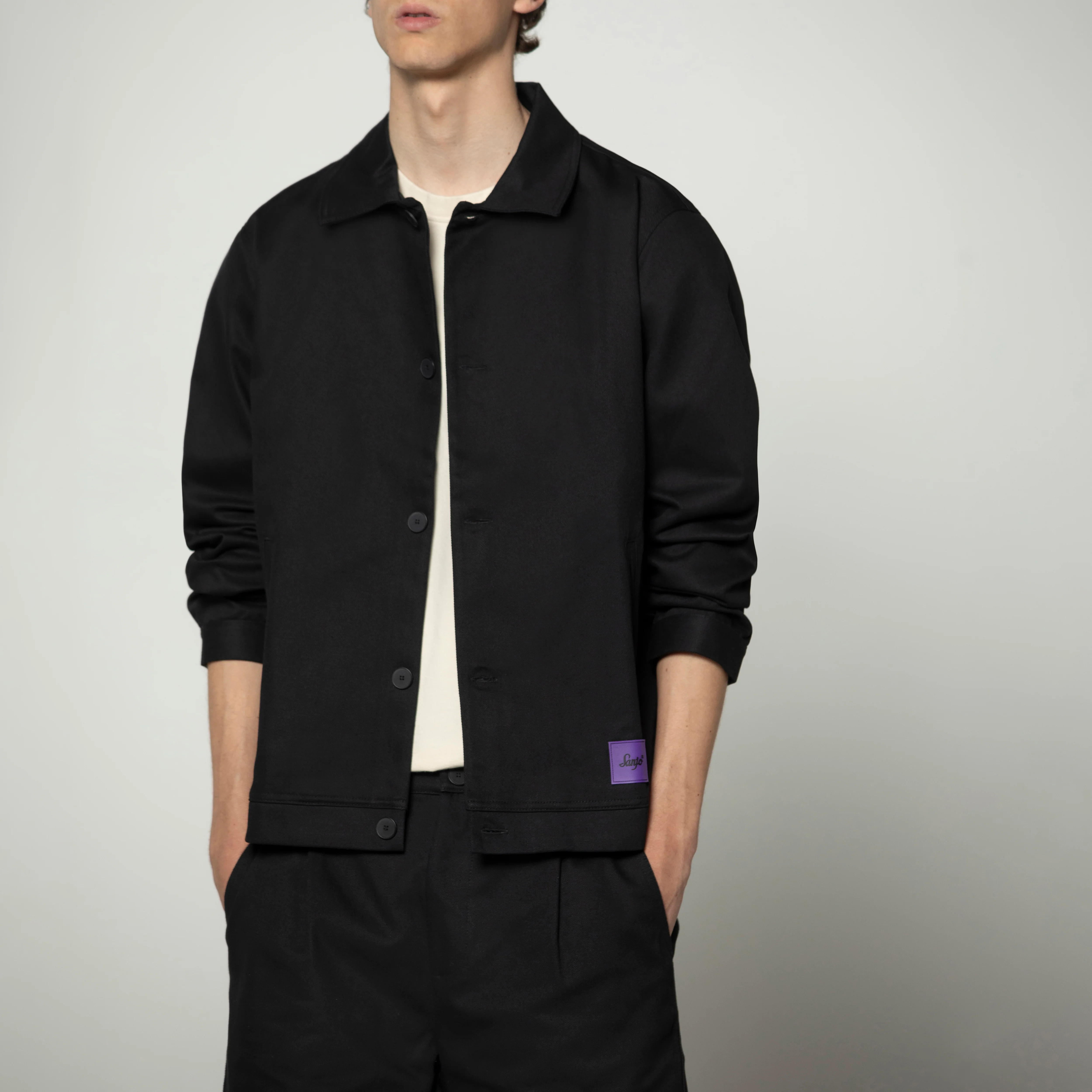 Sanjo Button Coat // Black