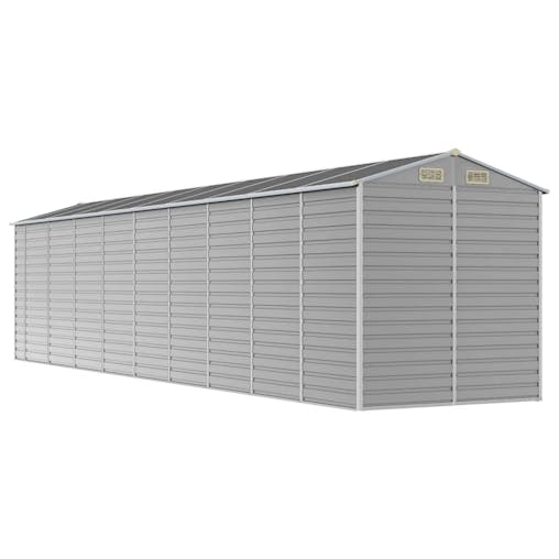 NNEVL Garden Shed Light Grey 191x810x198 cm Galvanised Steel