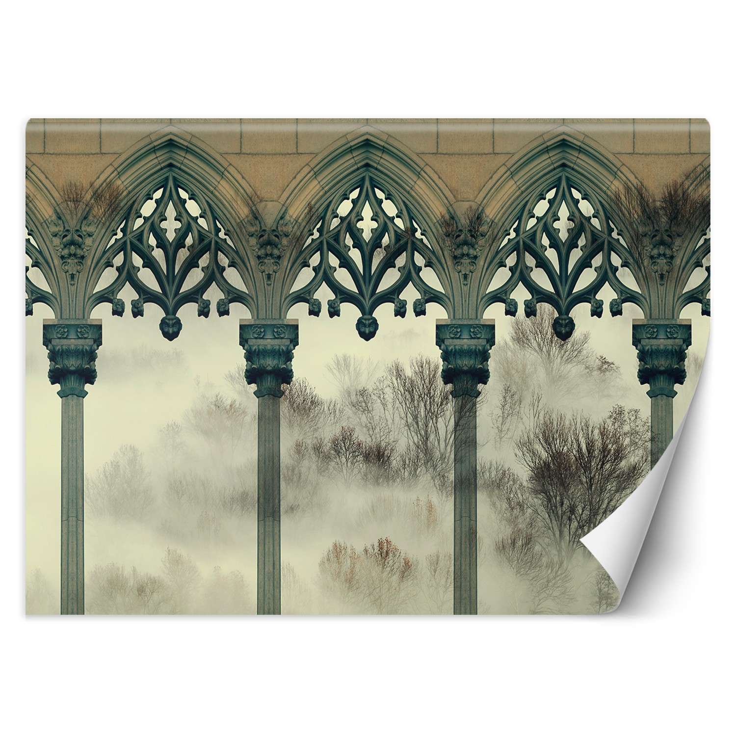 Feeby Fototapeta, Las we mgle Filary 150x105