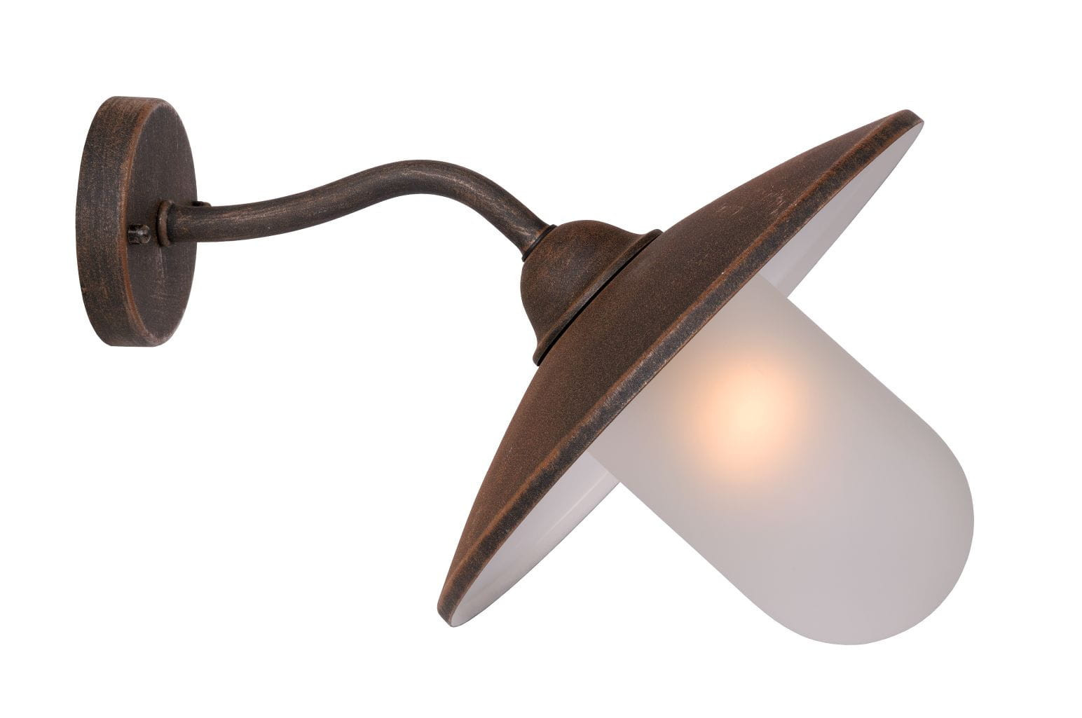 Kinkiet zewnętrznybrązowy rdzawo-biały ARUBA 1xE27x24W IP44 Lucide