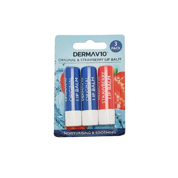 Derma V10 Lip Balm 3PK