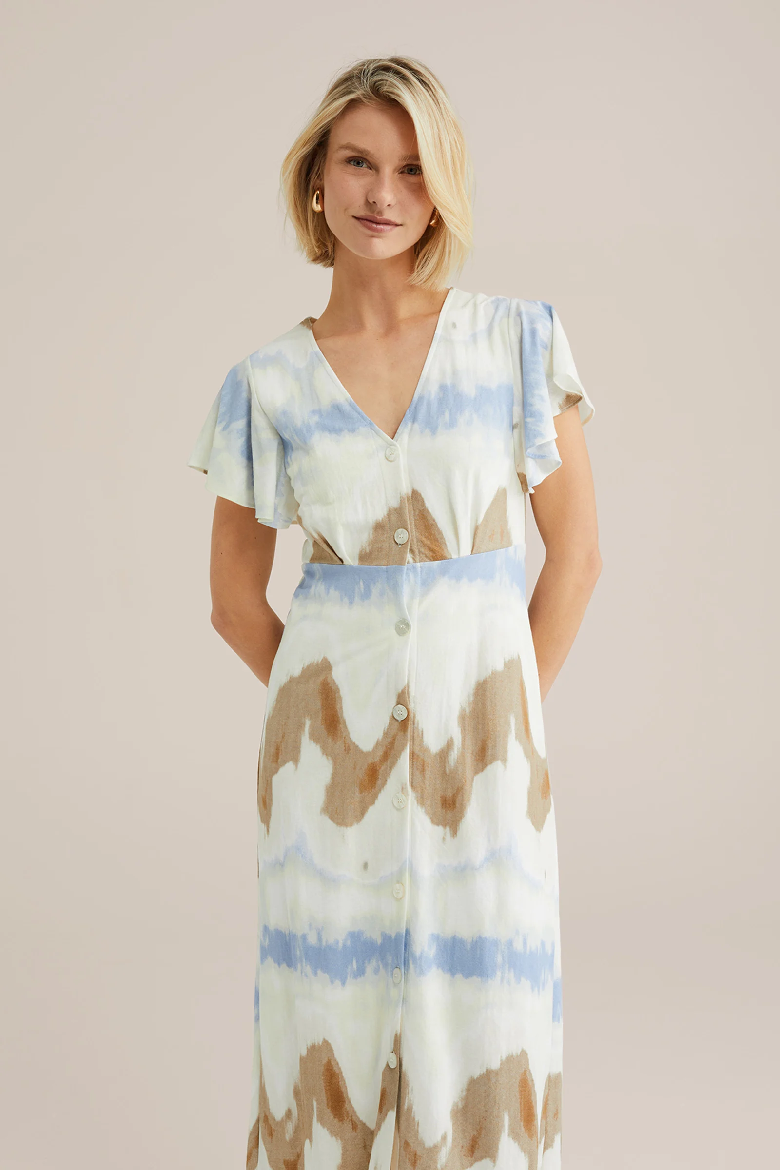 Dames Midi jurk met print