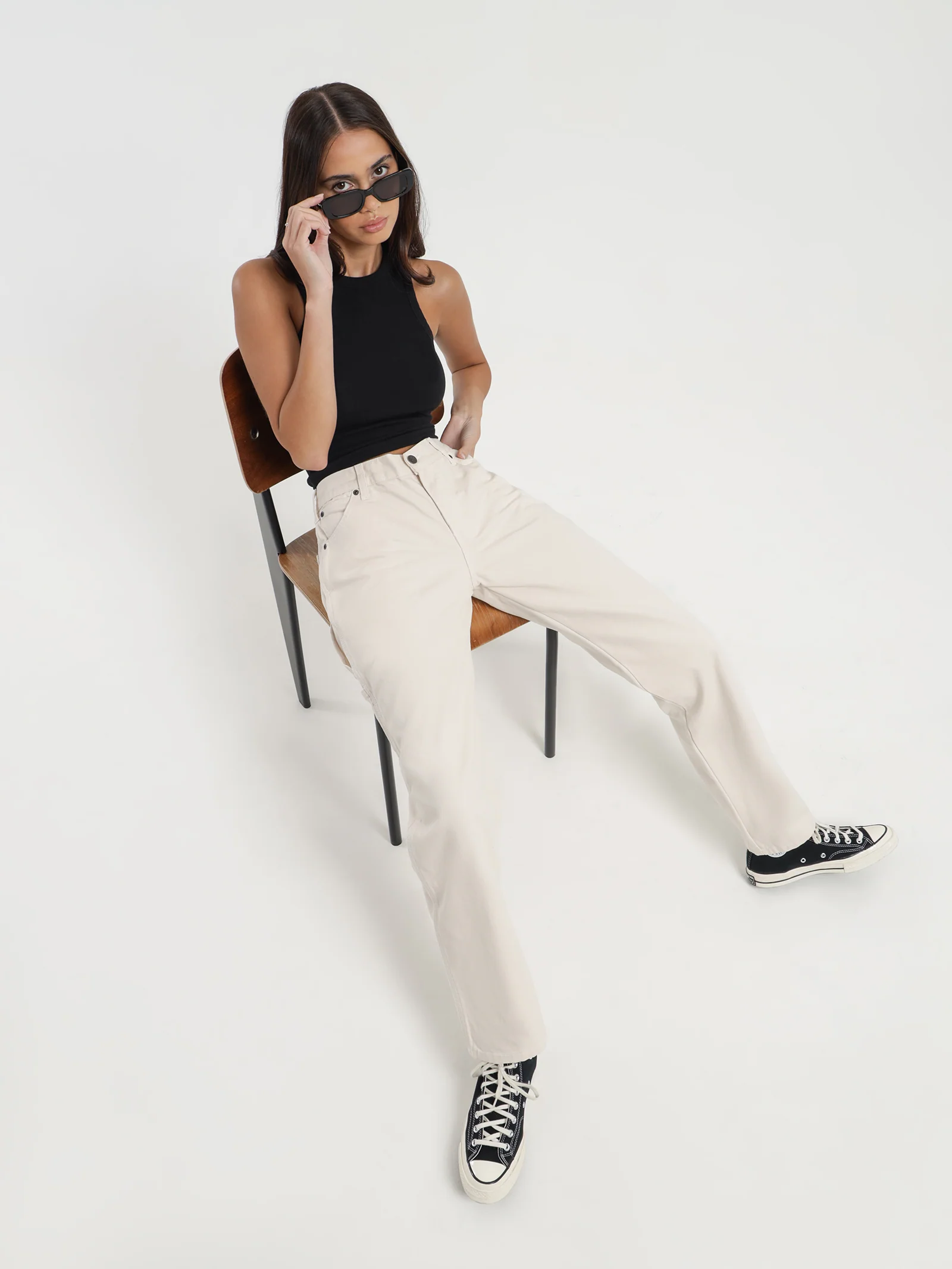 Contrast Low Rider Chinos