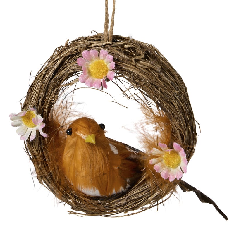 Hanger vogelnestje klein - diverse varianten - &Oslash;10 cm