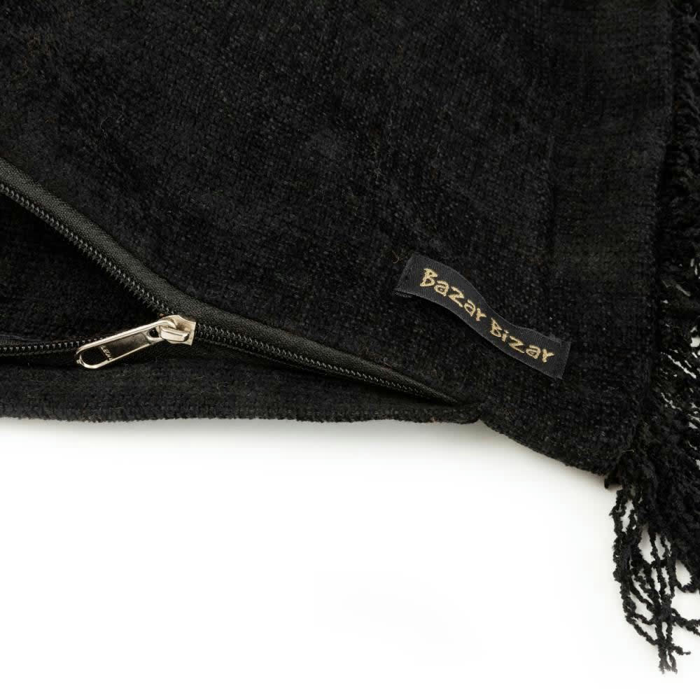 OH MY GEE - Coussin en velours noir 35x100