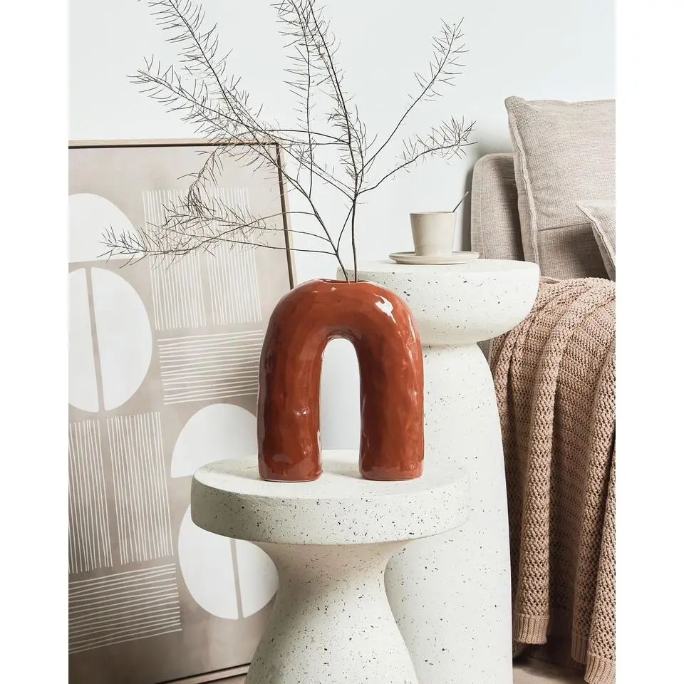 PERCH - Bloemenvaas - Bruin - Steengoed