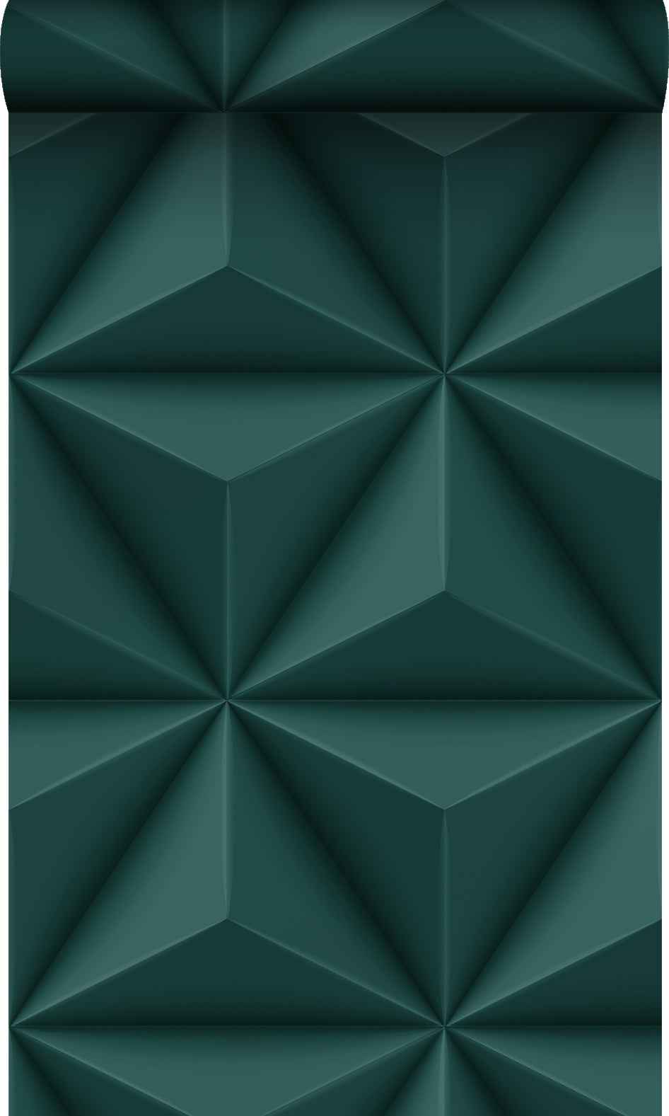 Origin Wallcoverings behang grafisch 3D motief petrolblauw - 53 cm x 10.05 m - 347817