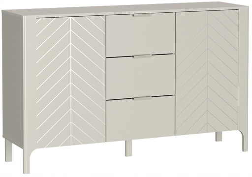 Komoda MALUBA 153 cm kaszmir z wzorem JODEŁKI