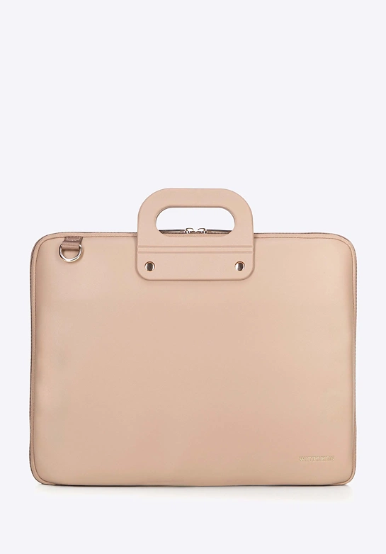 Torba na laptopa 15” z imitacji skóry beżowa