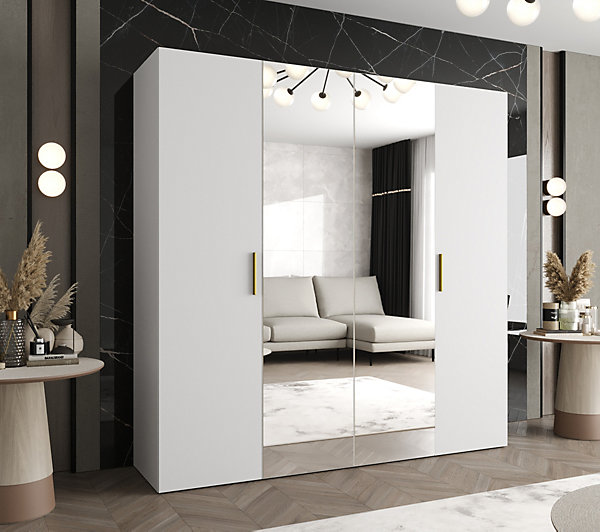 Armoire Bari 2 a portes battantes H. 202 x L.200 x P. 52, 4 portes