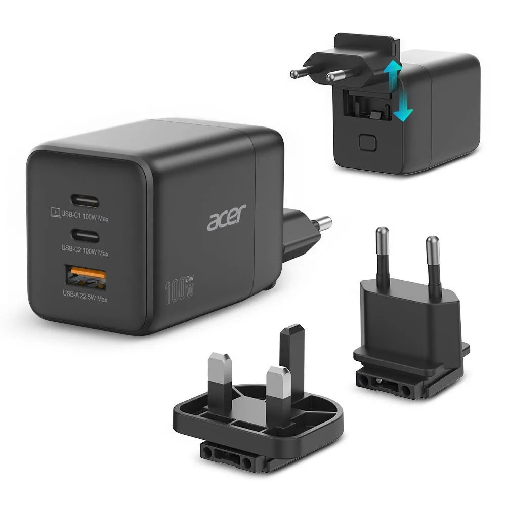 Acer Adaptador de corriente 100W GaN tablet adapter charger