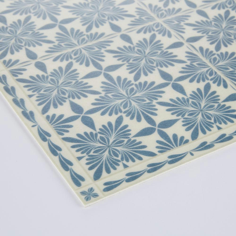 CASCAIS - Tapis en vinyle à motifs bleus et blancs 50x80