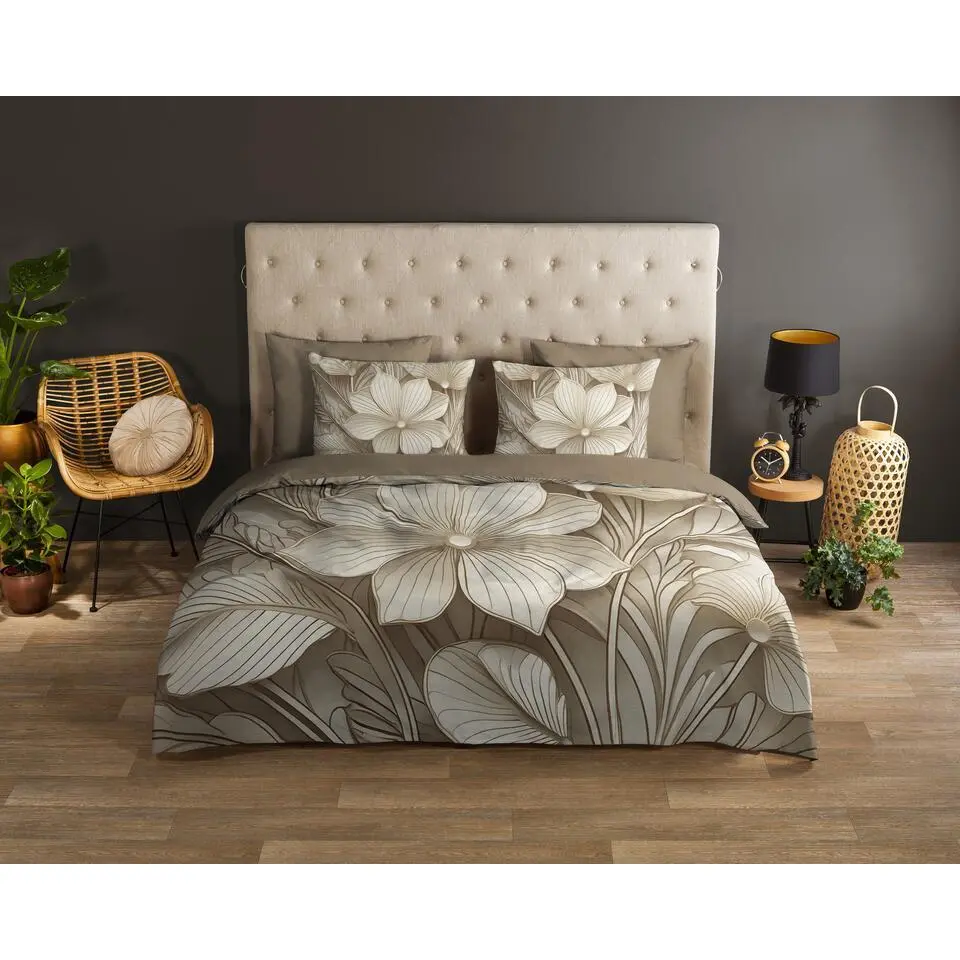 Good Morning Artdeco Dekbedovertrek Zand-Lits-jumeaux (240 x 200/220 cm)