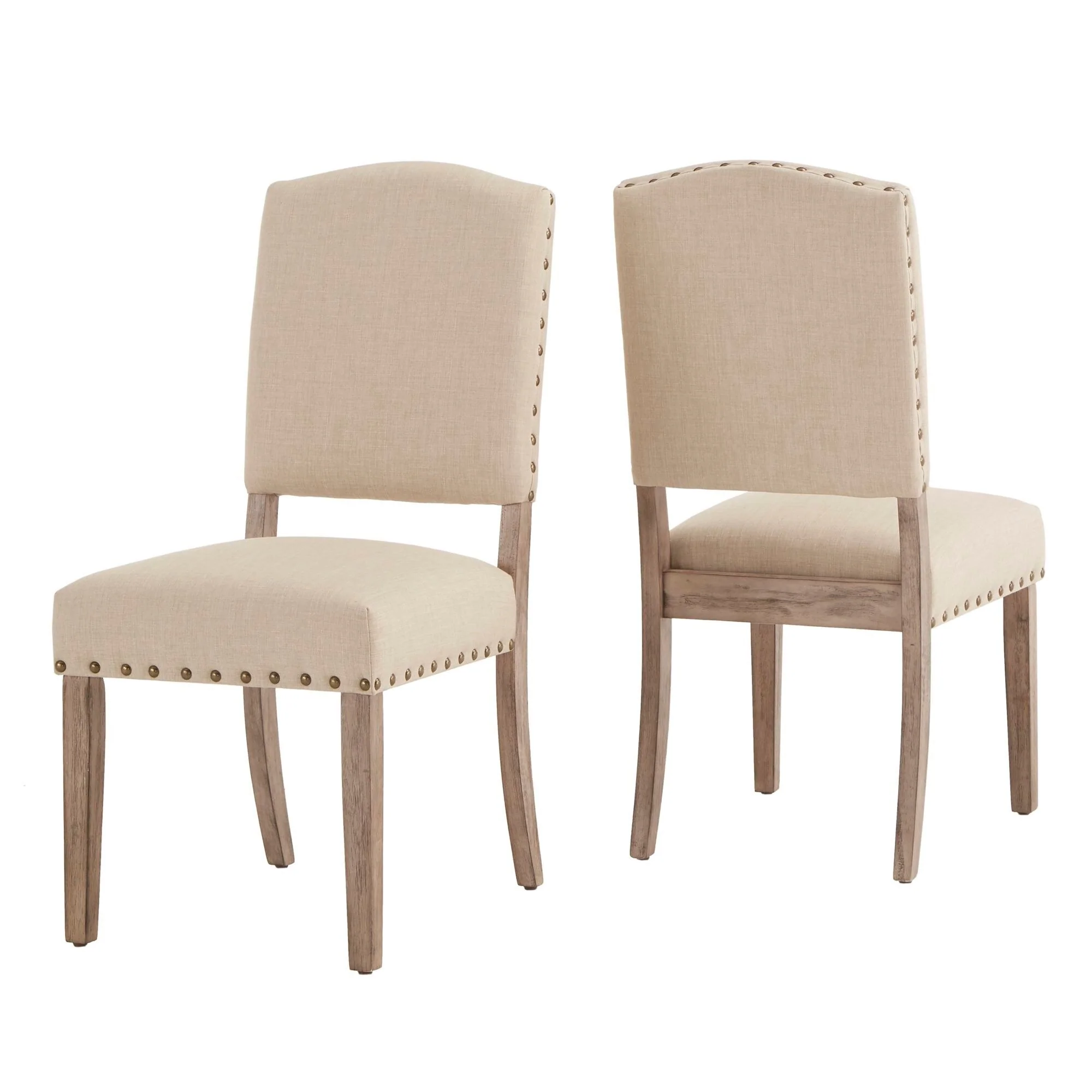 Benchwright Grey Oak Linen-Look Chairs (Set of 2) by iNSPIRE Q Artisan