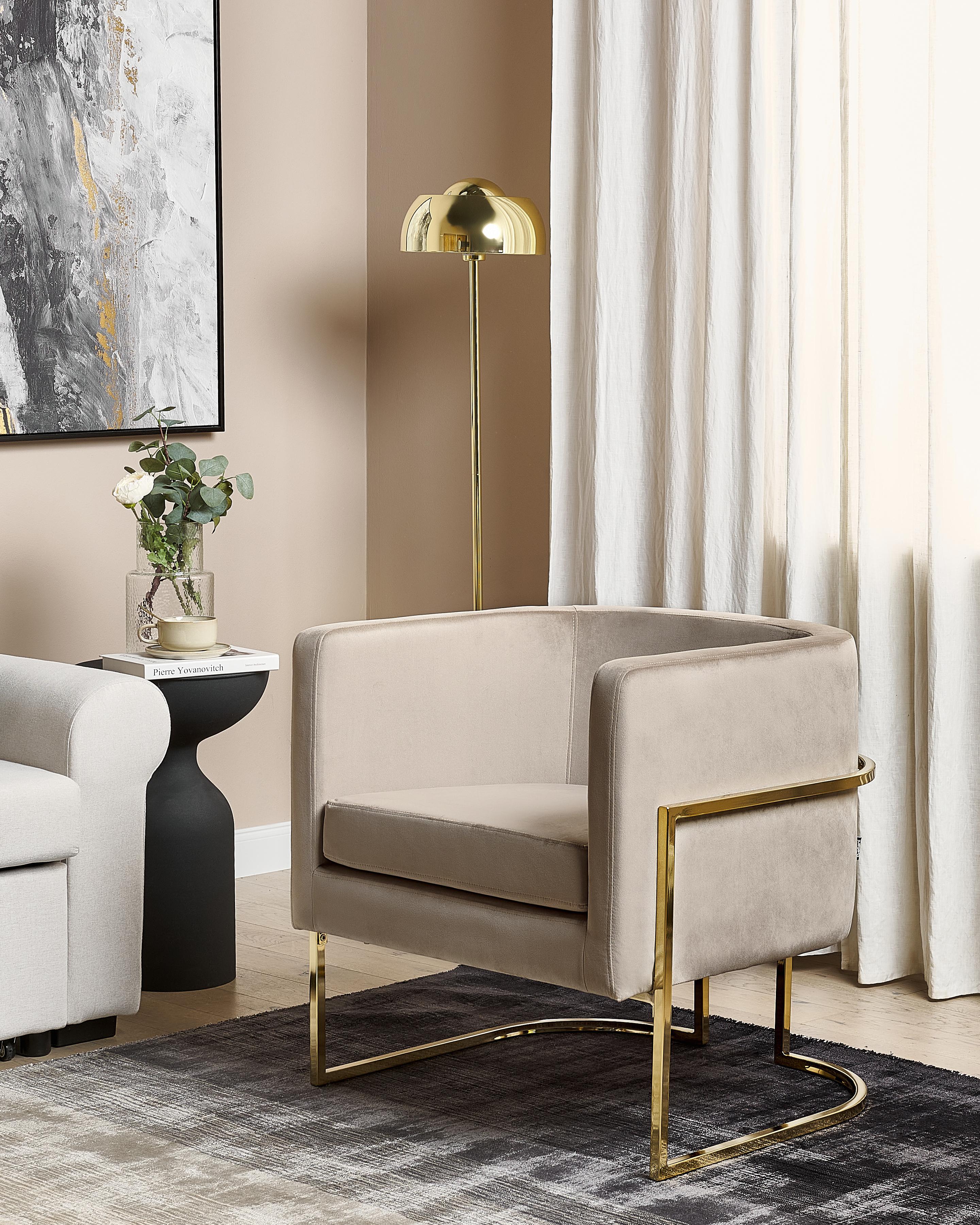 Armchair SIRKKA Velvet Taupe