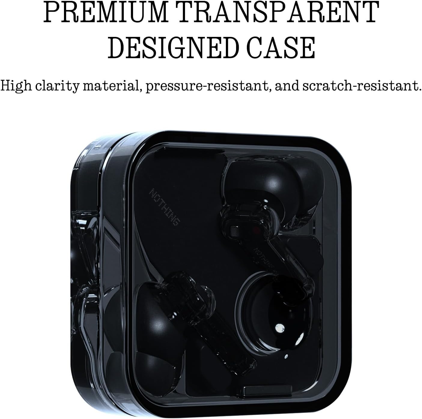 Nothing Ear Wireless Earbuds Bluetooth  45dB Hybrid Smart ANC Earbuds  11mm Deep Bass Boost  Hi-Res Audio with LDAC & LHDC 5.0  6 Mics Call  40.5H Playtime with Fast Charging Case  ChatGPT Supported