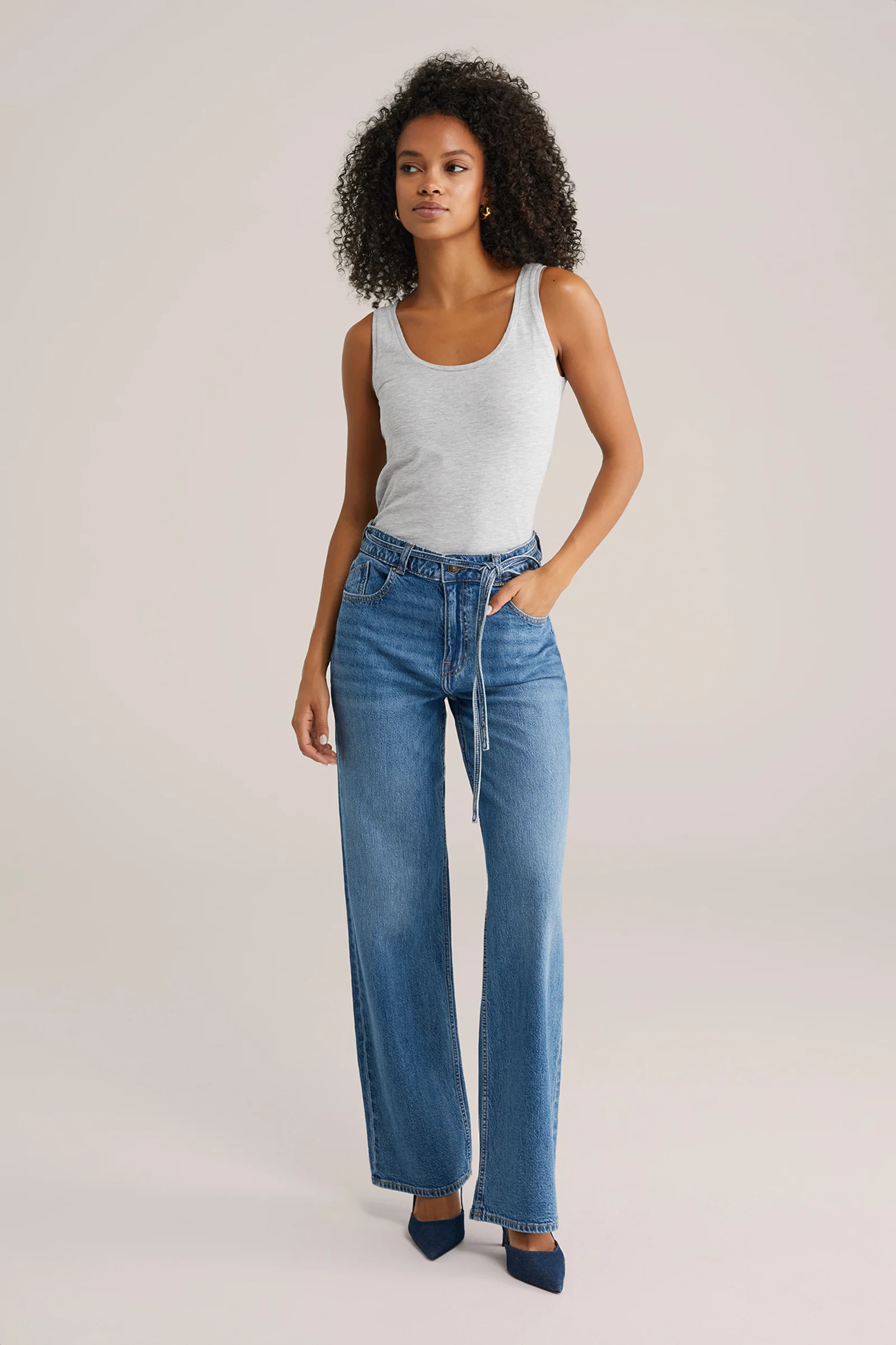 Dames singlet van katoenmix