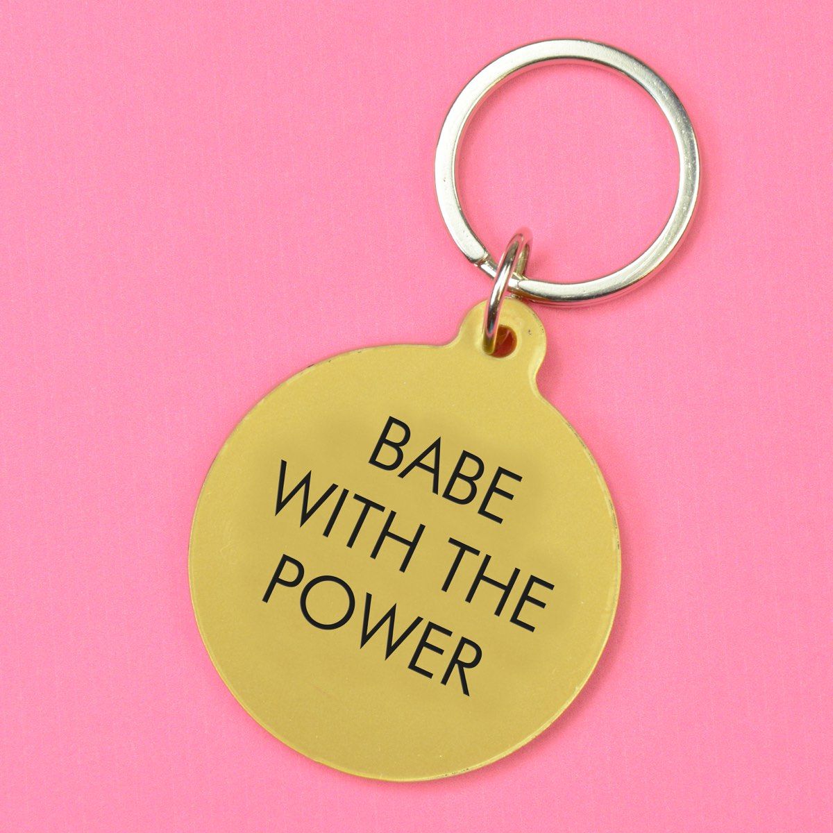 Flamingo Candles Babe with the Power Keyring