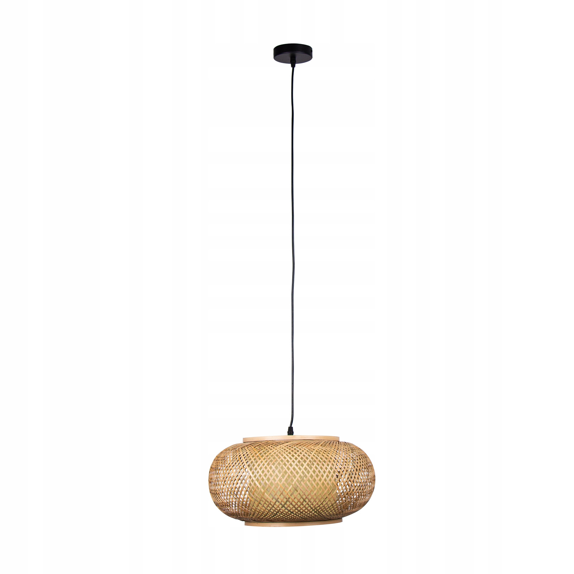 Lampa Sufitowa Wisząca Bambus BOHO Ratan Drewno