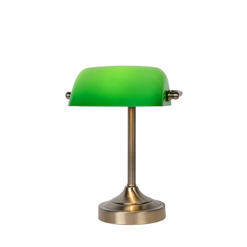 Lampe à poser Banker verte dimmable E14 40 W LUCIDE