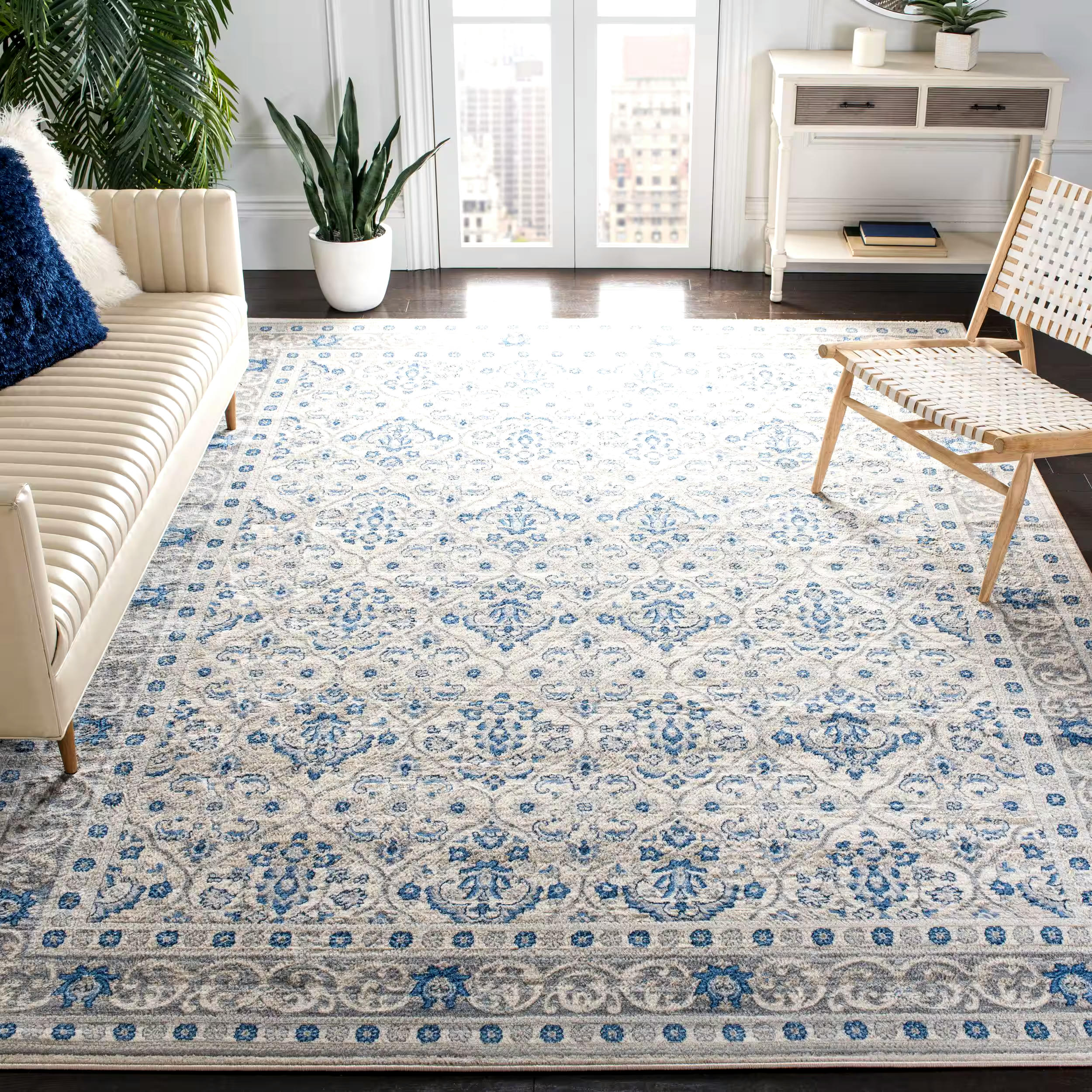 Safavieh Brentwood 870 Rug, Light Grey/Blue