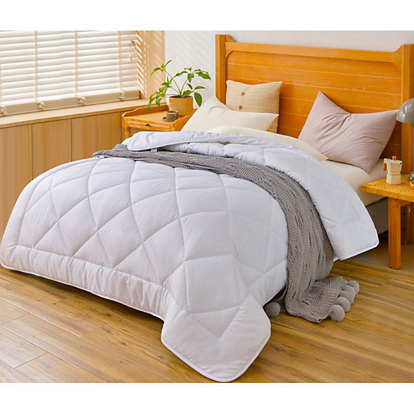 Couette en microfibre 200X200cm Blanche Herzberg HG22067WD