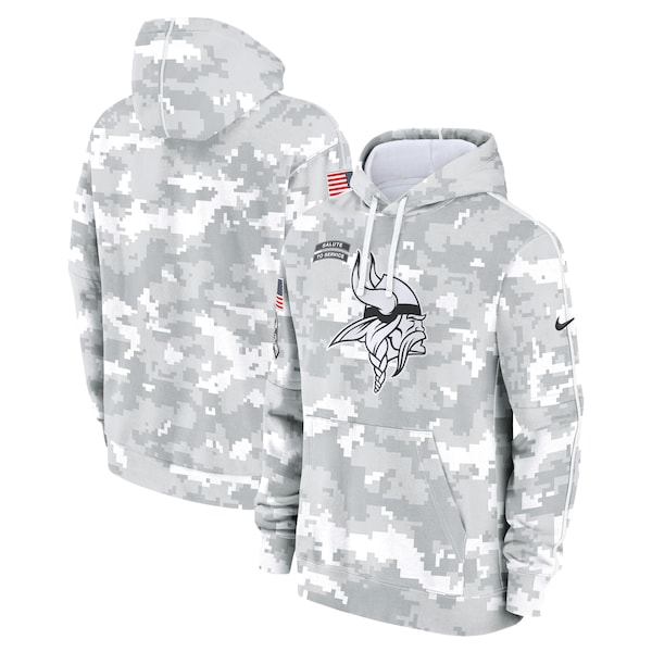 Minnesota Vikings Nike 2024 Salute to Service Club Fleece Pullover Hoodie - Arctic Camo