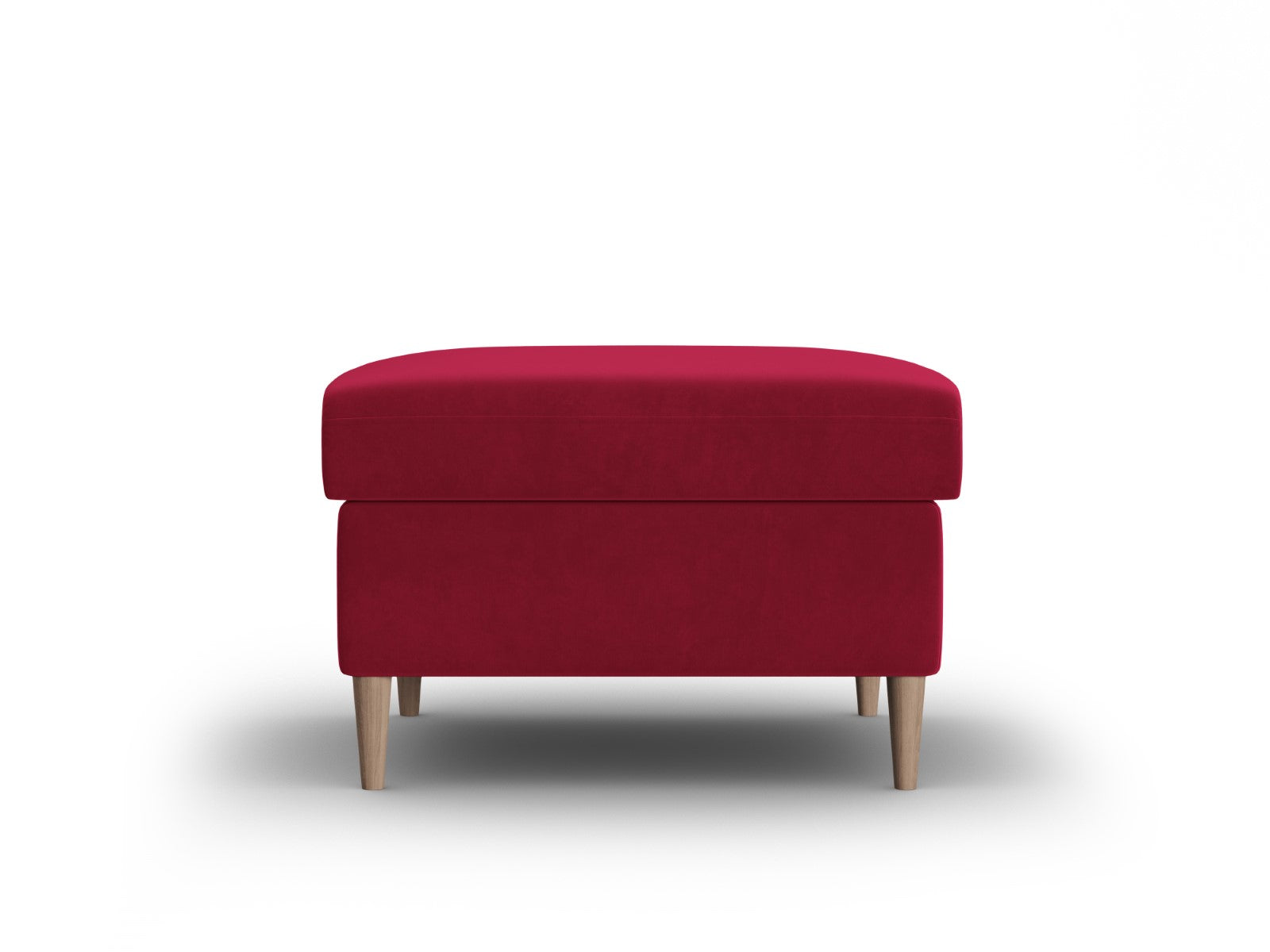 Cosmopolitan Design Poef Kyoto flueel rood - 70x70x45cm