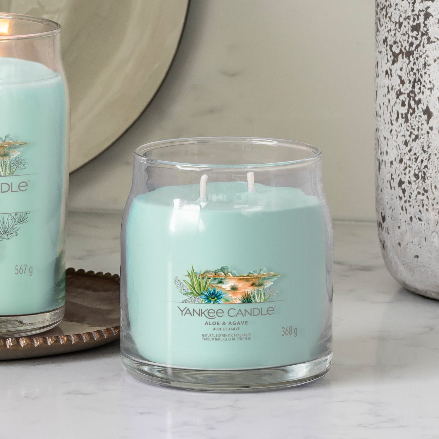 Aloe & Agave, candela giara media Yankee Candle