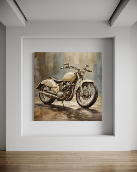Feeby Obraz na płótnie, Motocykl retro vintage 30x30
