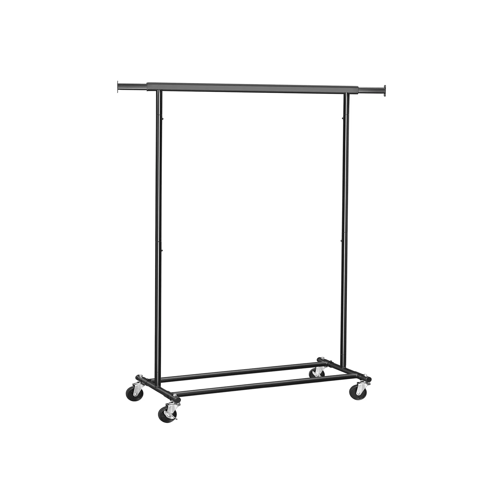 Portant à vêtements mobile avec tringle extensible