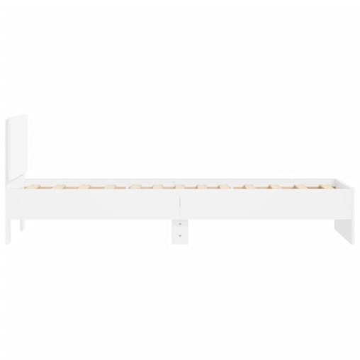 NNEVL Bed Frame with Headboard White 90x190 cm Engineered wood